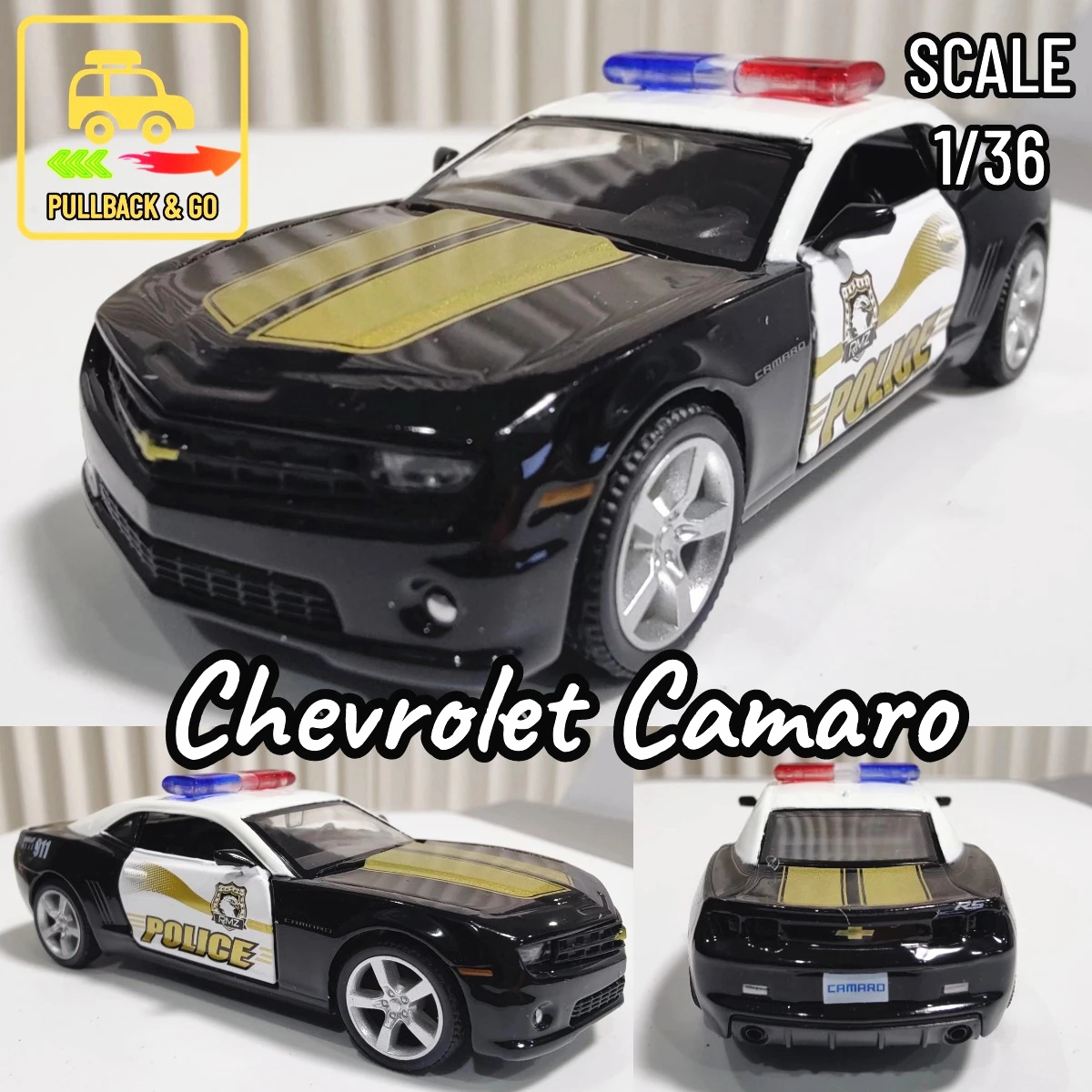 1/36 Scale Chevrolet Camaro Pullback Model Car 10 1/36 Scale Chevrolet Camaro Pullback Model Car - Image 10