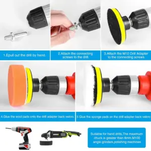 Car Polishing Pads Kit - 5 to 39 Pieces 14 S3fd388893ade41a58c51b845839db013R