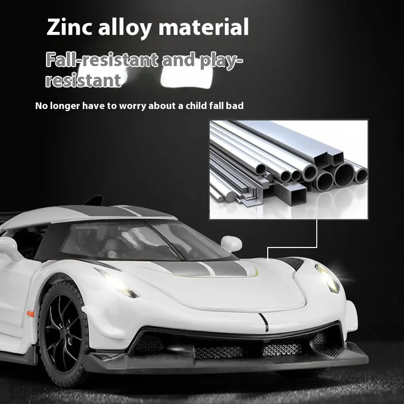 1:32 Scale Diecast Sports Car Model Black 3 1:32 Scale Diecast Sports Car Model Black - Image 3