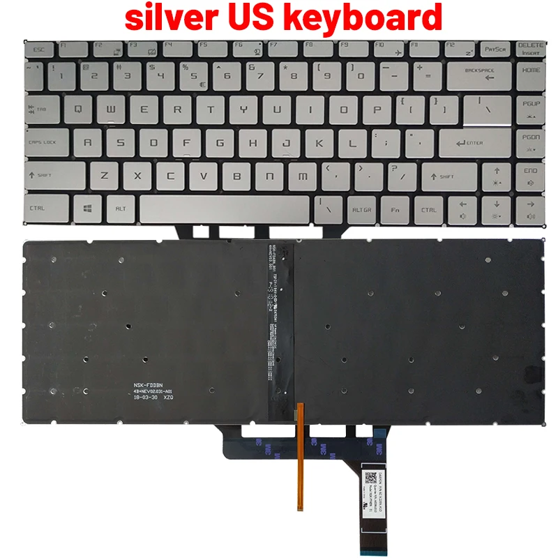 MSI Compatible Laptop Keyboard Black Red Accents 8 MSI Compatible Laptop Keyboard Black Red Accents - Image 8