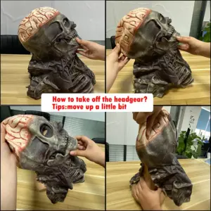 Full Head Skeleton Halloween Mask with Brain Detail 15 S410a800d26af44e89b300de70a0c1f13E