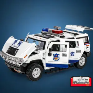 Police Hummer H2 1:24 Diecast Model Car 19 S4114253325b6412aba32e6f9be9f10acj