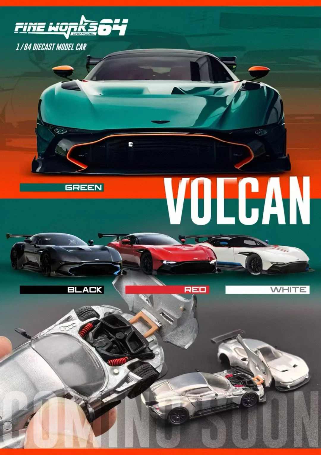 Aston Martin Vulcan 1/64 Scale Model Car 2 Aston Martin Vulcan 1/64 Scale Model Car - Image 2