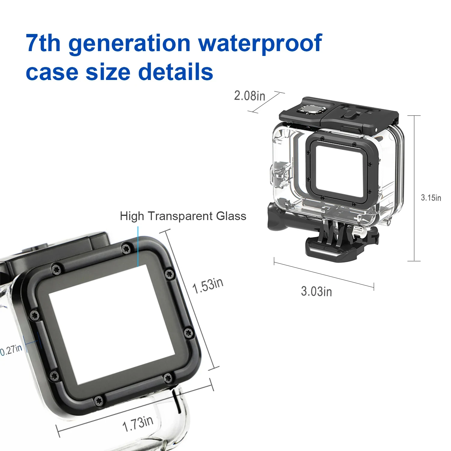 GoPro Waterproof Housing Case for Hero 5, 6, 7 2 GoPro Waterproof Housing Case for Hero 5, 6, 7 - Image 2