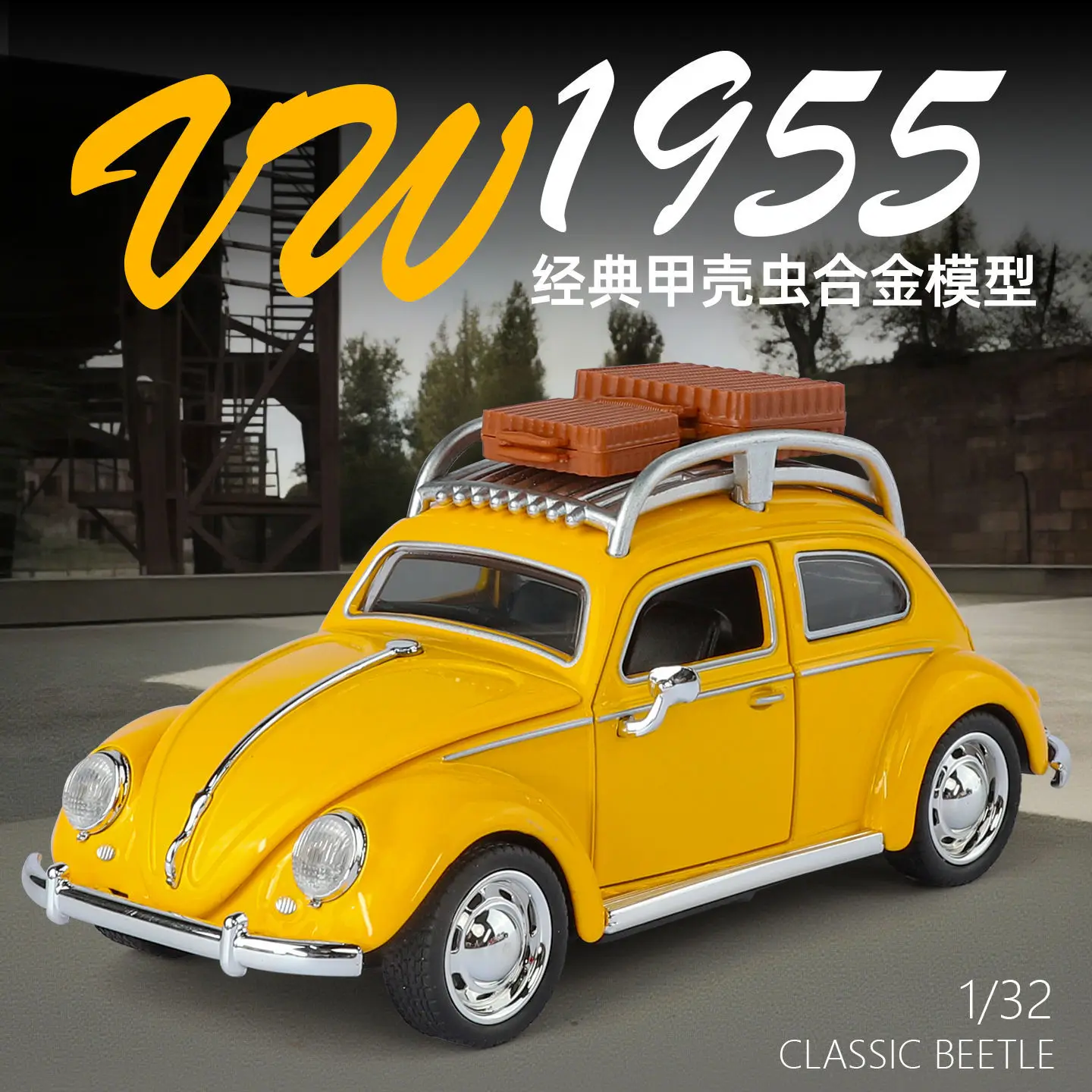 1:32 Classic Volkswagen Beetle Model Car 2 1:32 Classic Volkswagen Beetle Model Car - Image 2