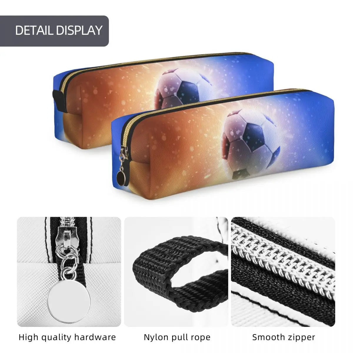 Creative Soccer Pencil Case with Zipper Closure 5 Creative Soccer Pencil Case with Zipper Closure - Image 5
