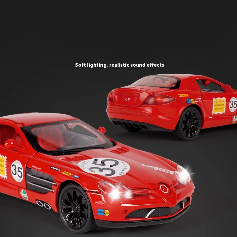 1:24 Scale Die-Cast SLR Sports Car Model 3 1:24 Scale Die-Cast SLR Sports Car Model - Image 3