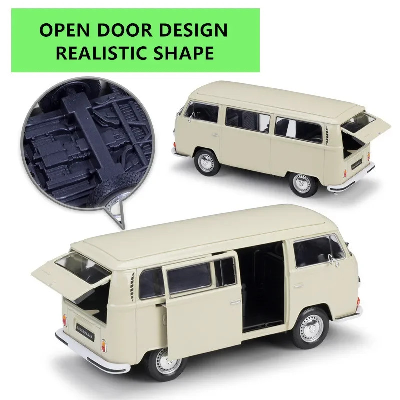 1963 Volkswagen T1 Bus 1:24 Diecast Model 4 1963 Volkswagen T1 Bus 1:24 Diecast Model - Image 4