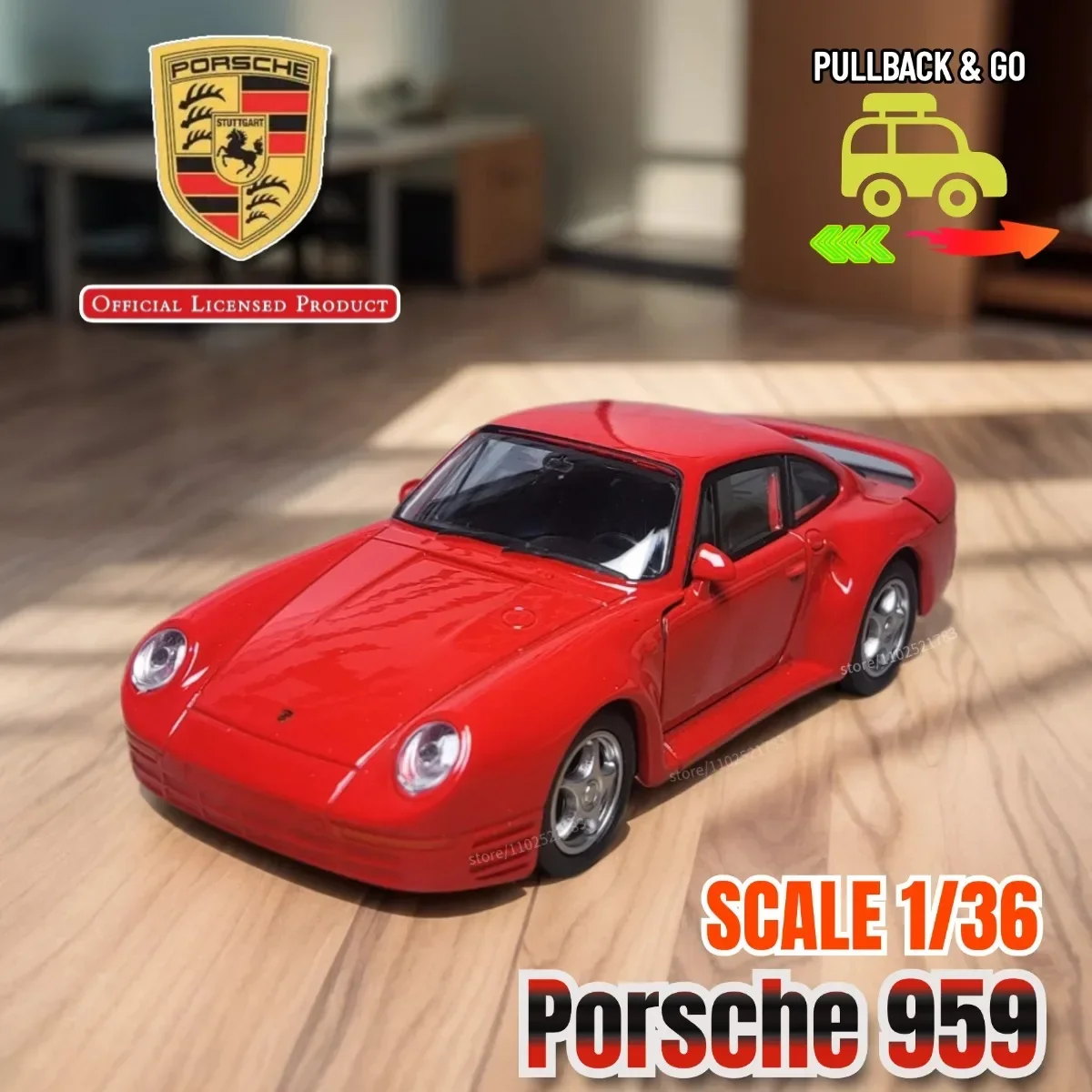 Porsche 959 1:36 Scale Diecast Model Car 14 Porsche 959 1:36 Scale Diecast Model Car - Image 14