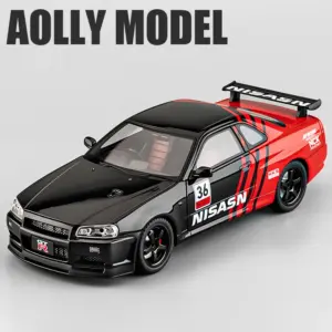 1/18 Nissan Skyline GTR R34 Scale Model Car 22 S49f28cd251ea4ec291bd599d9eb93580B