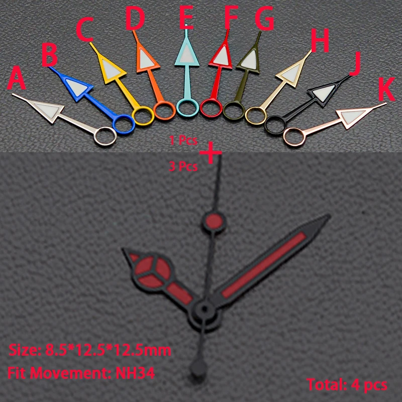 NH34 GMT Watch Hands with Luminous Silver Finish 12 NH34 GMT Watch Hands with Luminous Silver Finish - Image 12