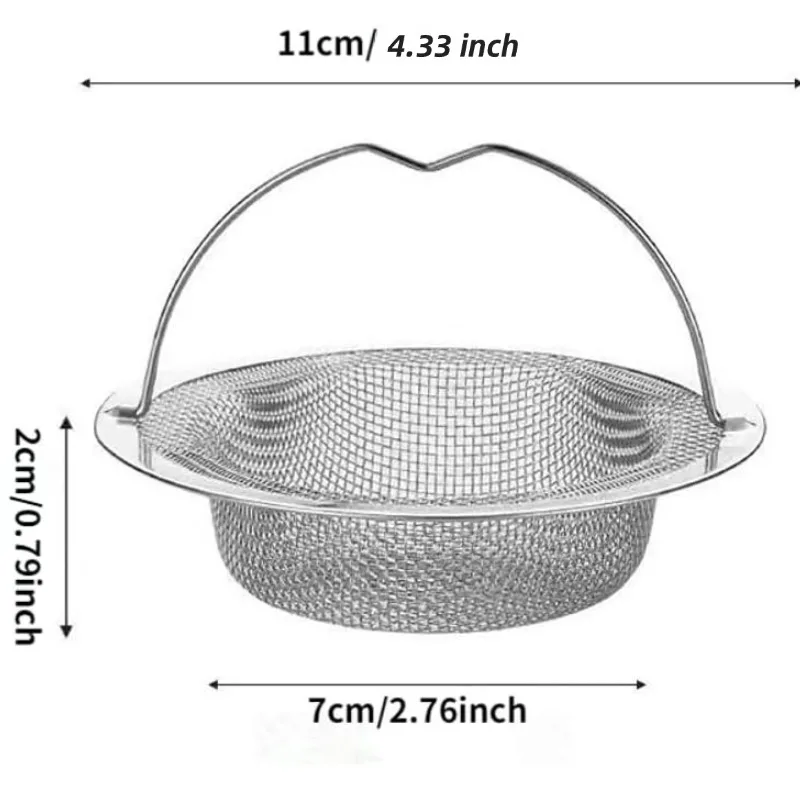 Stainless Steel Sink Strainer Filter Set of 3 6 Stainless Steel Sink Strainer Filter Set of 3 - Image 6