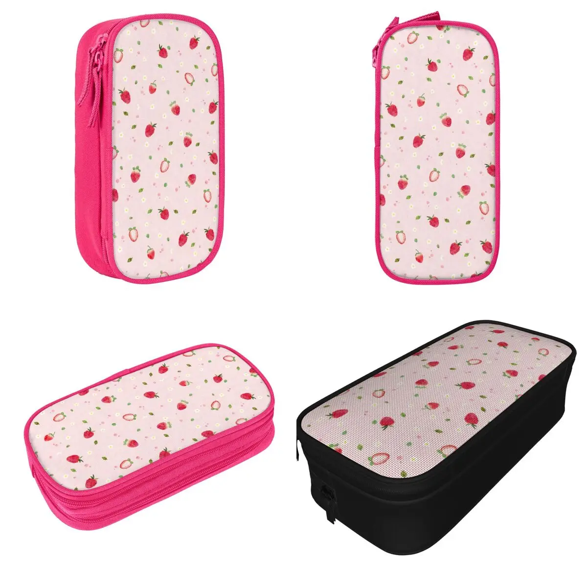 Cute Strawberry Pencil Case with Ample Storage 2 Cute Strawberry Pencil Case with Ample Storage - Image 2
