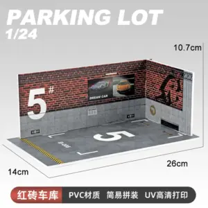 1/24 Scale Assembled PVC Parking Lot Model 17 S4e2f2678207a449d8d4fdeb334fe661dn