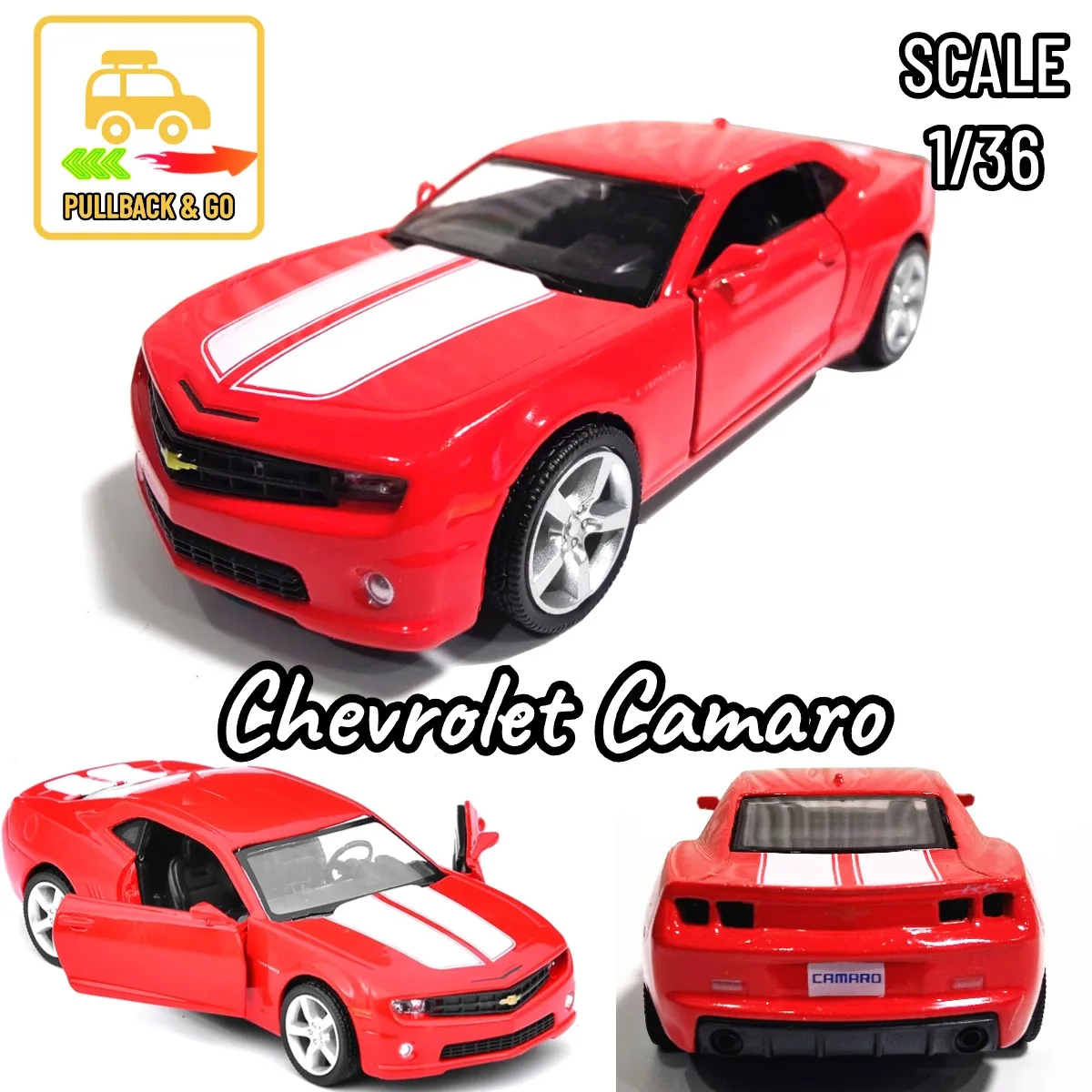 1/36 Scale Chevrolet Camaro Pullback Model Car 15 1/36 Scale Chevrolet Camaro Pullback Model Car - Image 15