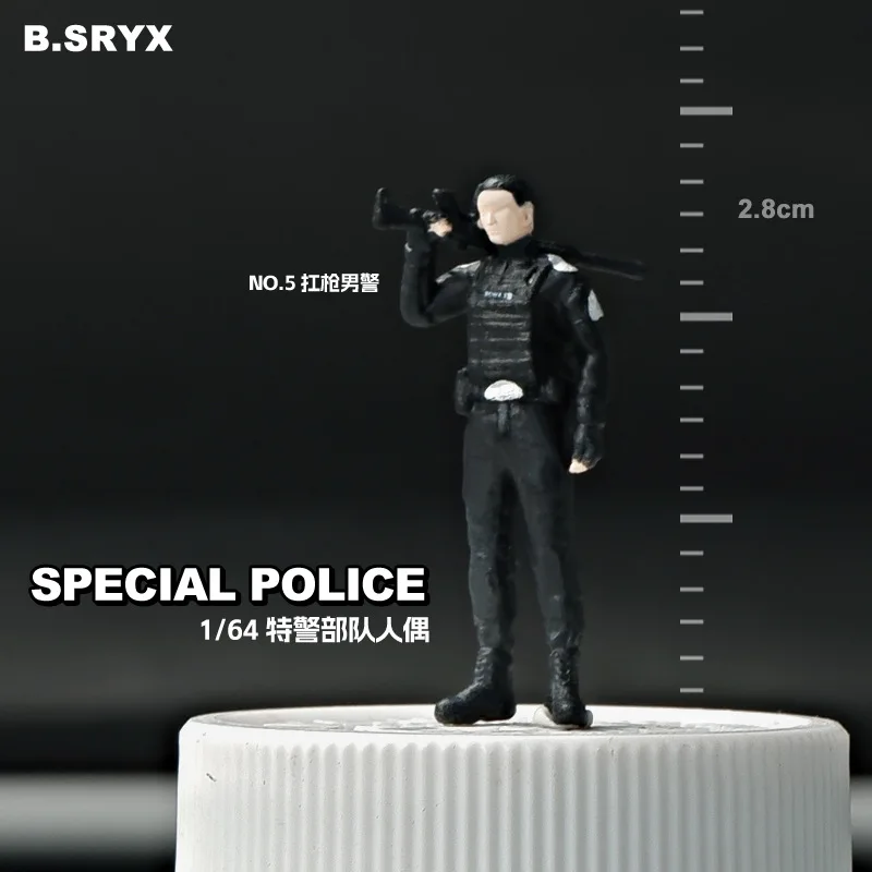 1/64 Scale Tactical Police Miniature Figures Set 7 1/64 Scale Tactical Police Miniature Figures Set - Image 7