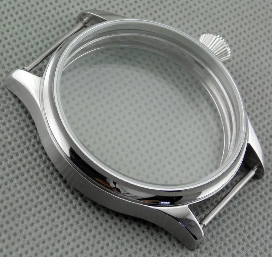 Elegant 44mm Stainless Steel Watch Case 4 Elegant 44mm Stainless Steel Watch Case - Image 4