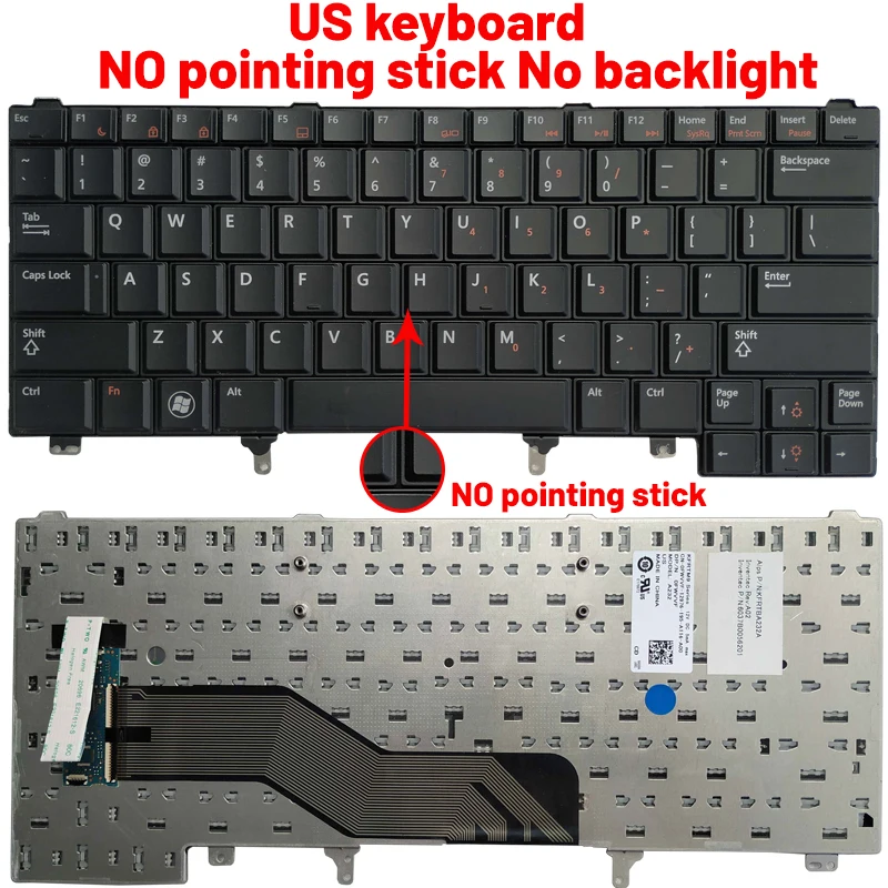 Dell Latitude Replacement Keyboard Black 6 Dell Latitude Replacement Keyboard Black - Image 6