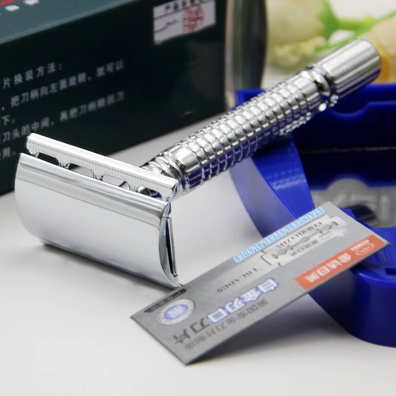 Men's Stainless Steel Straight Razor with 10 Blades 2 Men's Stainless Steel Straight Razor with 10 Blades - Image 2