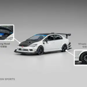 Honda Civic FD2 Spoon Sports 1/64 Diecast Model 6 S52cfb3be8a3448378750be89c03f39aeX