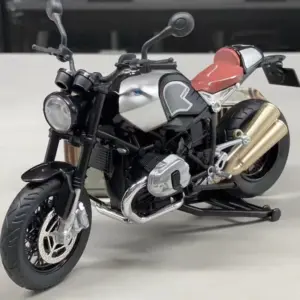 BMW Latte Retro Street Motorcycle Model 1:12 Scale