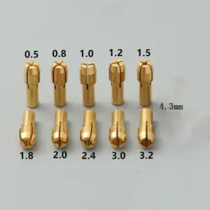 10-Piece Mini Drill Brass Collet Chuck Set 19 S54d1e2e2bc7142d18ecd2d36193369a8m