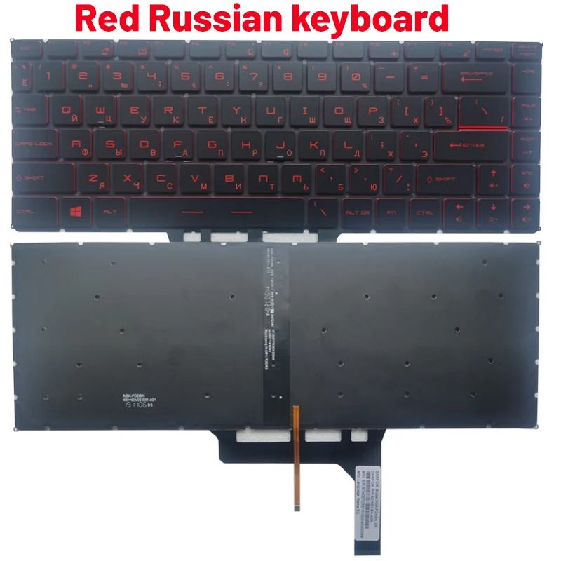 MSI Compatible Laptop Keyboard Black Red Accents 3 MSI Compatible Laptop Keyboard Black Red Accents - Image 3