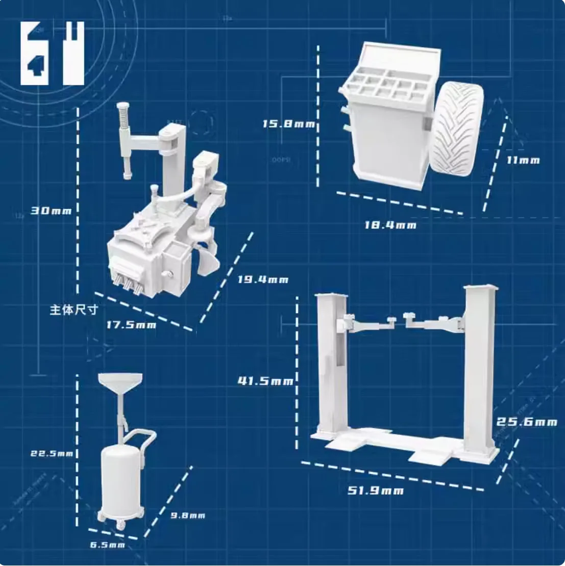 1/64 Scale Garage Accessories Set 4 1/64 Scale Garage Accessories Set - Image 4