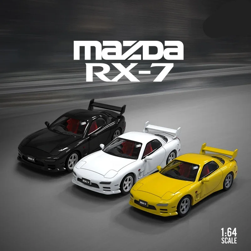 Mazda RX7 1:64 Yellow Diecast Model Car 2 Mazda RX7 1:64 Yellow Diecast Model Car - Image 2