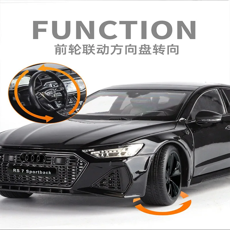 1:18 Scale Audi RS7 Diecast Model in Black 5 1:18 Scale Audi RS7 Diecast Model in Black - Image 5