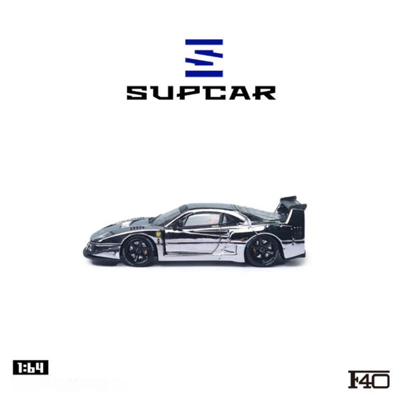 F40 Diecast Model Car 1:64 Scale Silver Finish 2 F40 Diecast Model Car 1:64 Scale Silver Finish - Image 2