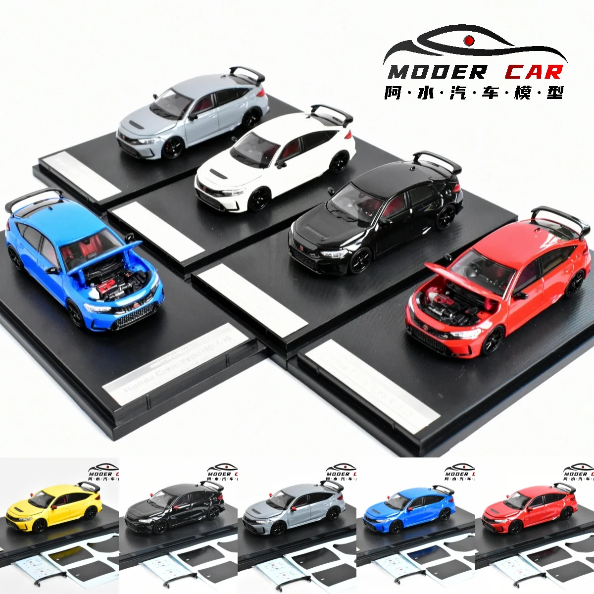 Motorhelix 1:64 Civic Type-R FL5 Model Car 2 Motorhelix 1:64 Civic Type-R FL5 Model Car - Image 2