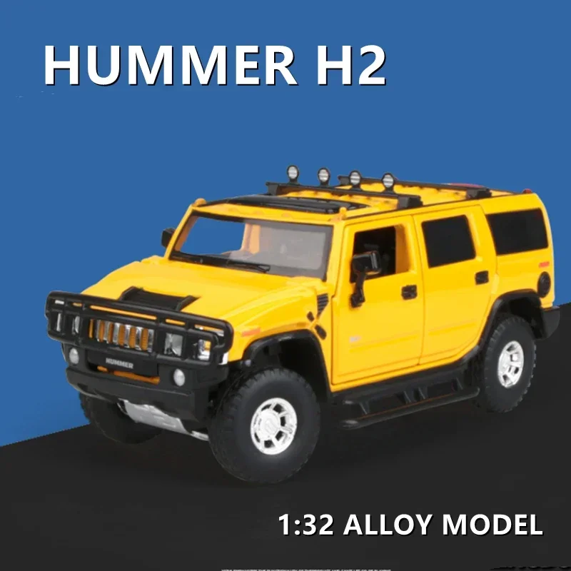 Hummer H2 1:32 Scale Diecast Model Blue 2 Hummer H2 1:32 Scale Diecast Model Blue - Image 2