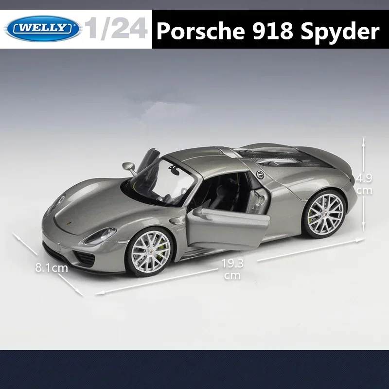 WELLY 1:24 Porsche 918 Spyder Diecast Model 4 WELLY 1:24 Porsche 918 Spyder Diecast Model - Image 4