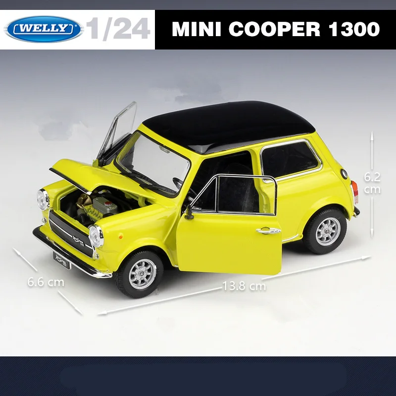 WELLY 1:24 Mini Cooper 1300 Diecast Model 4 WELLY 1:24 Mini Cooper 1300 Diecast Model - Image 4