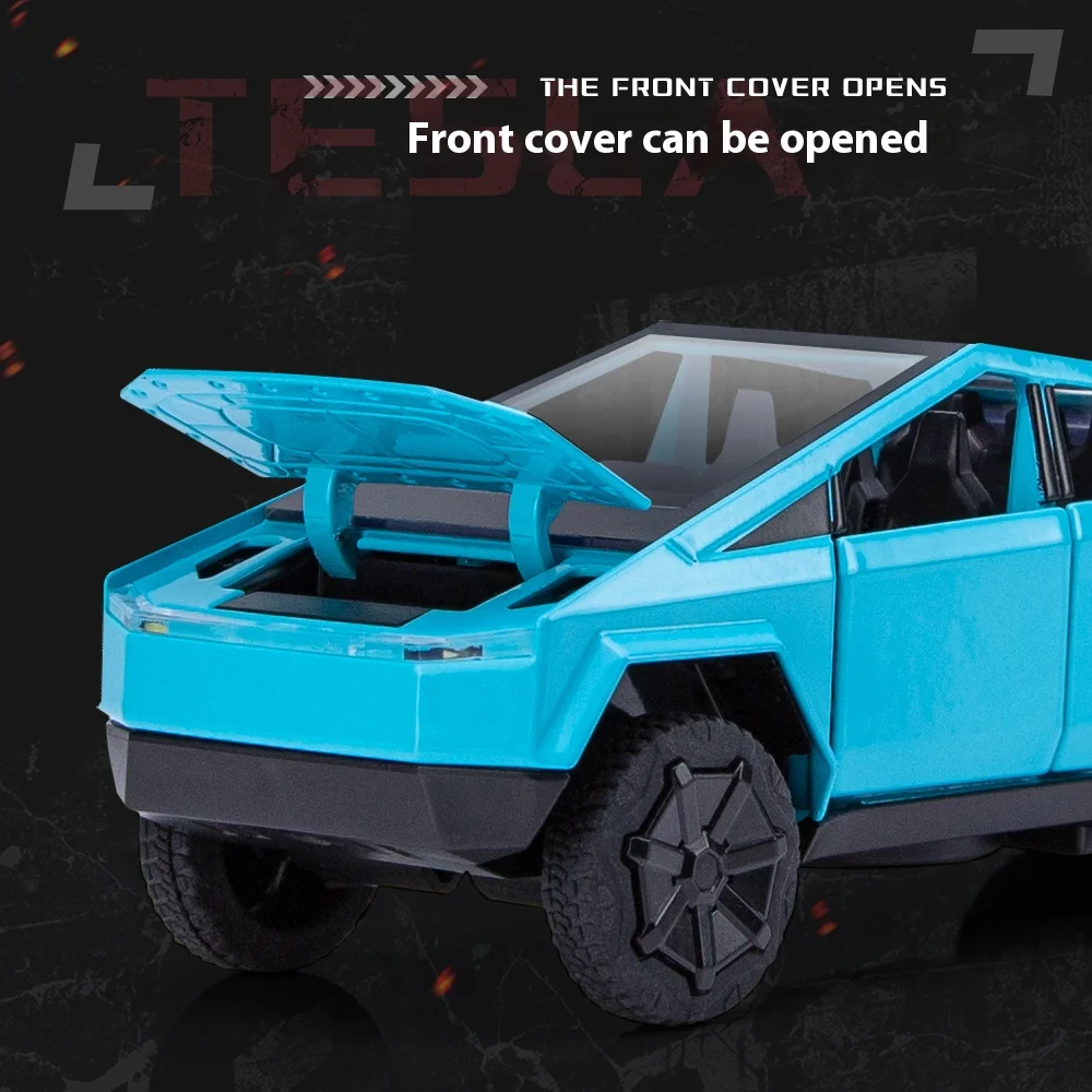 1:32 Scale Cybertruck Die-Cast Model with Lights 5 1:32 Scale Cybertruck Die-Cast Model with Lights - Image 5