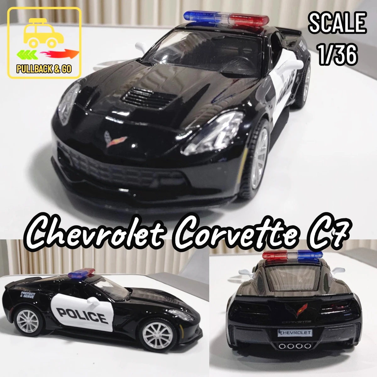 1/36 Scale Chevrolet Camaro Pullback Model Car 14 1/36 Scale Chevrolet Camaro Pullback Model Car - Image 14