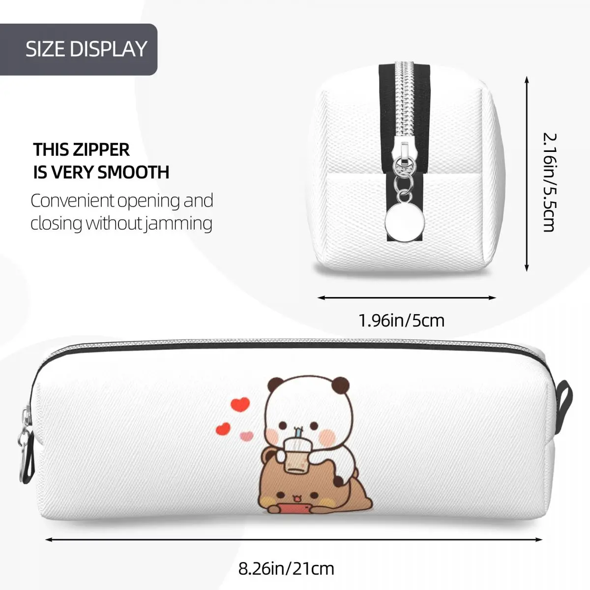 Panda Bear Themed Pencil Case with Zipper 4 Panda Bear Themed Pencil Case with Zipper - Image 4