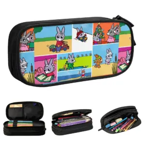 Trotro Collage Leather Pencil Case