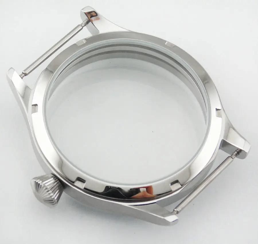Elegant 44mm Stainless Steel Watch Case 3 Elegant 44mm Stainless Steel Watch Case - Image 3