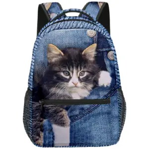 Cute Cat Pattern Waterproof Backpack 29 S64e646053066423e92c0f0aa23bb8bcdc