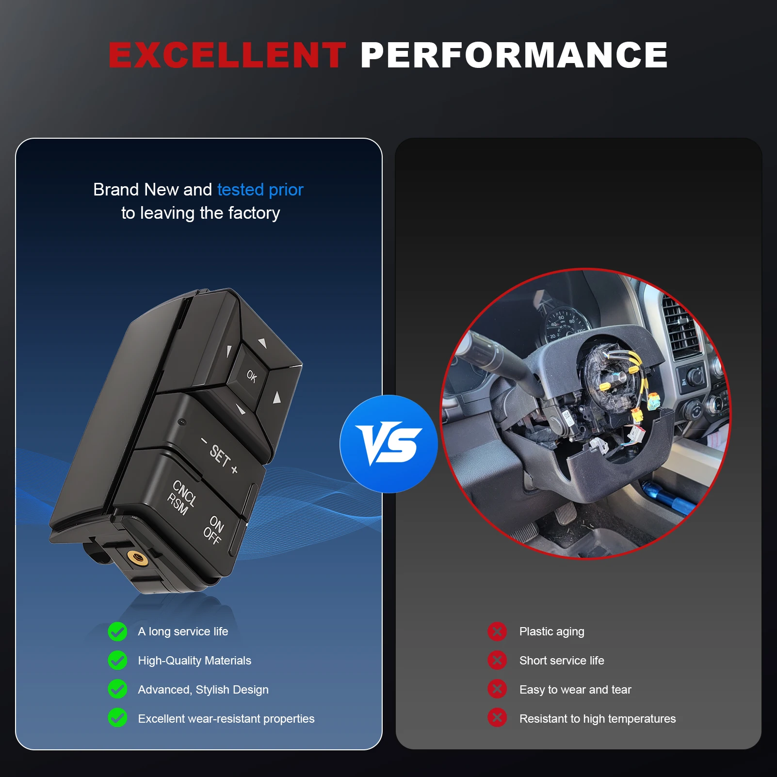 Left Steering Wheel Cruise Control Switch F-150 5 Left Steering Wheel Cruise Control Switch F-150 - Image 5