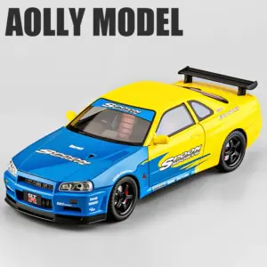 1/18 Nissan Skyline GTR R34 Scale Model Car 26 S68a4f0808b24418d9f5bbdbccf54d77aU