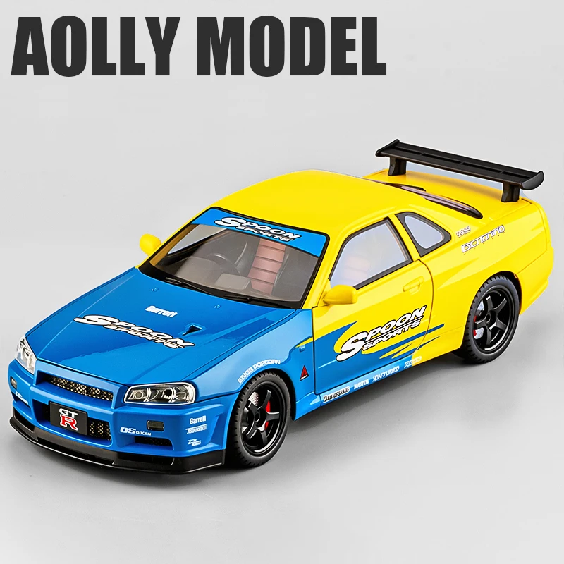 1/18 Nissan Skyline GTR R34 Scale Model Car 12 1/18 Nissan Skyline GTR R34 Scale Model Car - Image 12