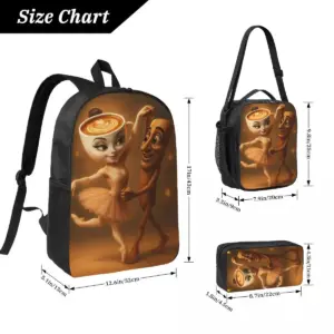 3-Piece Ballerina Backpack Set for School 7 S6a7177d59d264079a05b8d6ecf5b2e7am