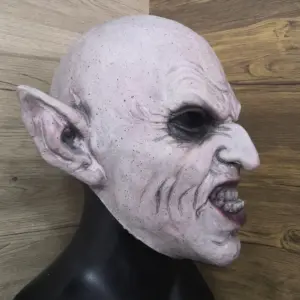 Nosferatu Grey Vampire Latex Mask for Adults 9 S6aa945d8b40a45b38a25adf4bae5b647N