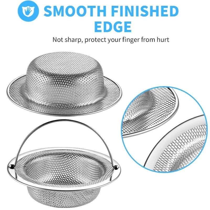 Stainless Steel Sink Strainer Filter Set of 3 5 Stainless Steel Sink Strainer Filter Set of 3 - Image 5
