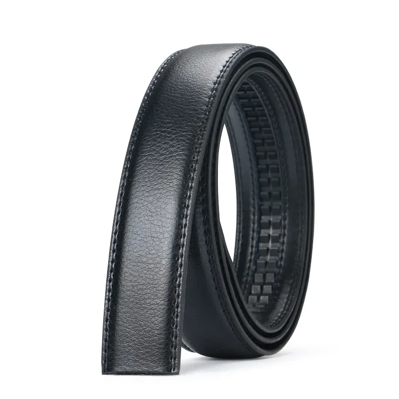 Men's No Buckle Leather Belt - 3.5 cm Wide 2 Men's No Buckle Leather Belt - 3.5 cm Wide - Image 2