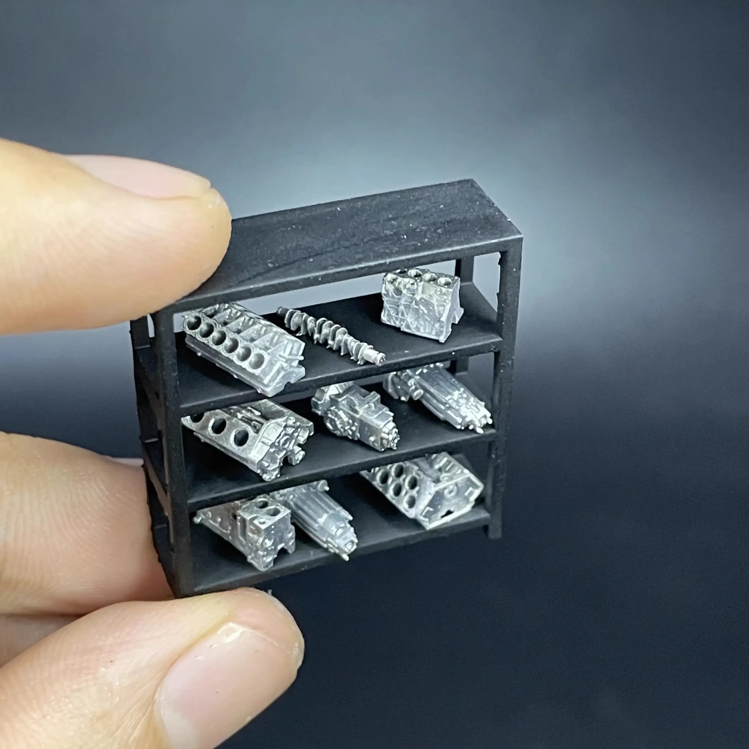 1:64 Scale Engine Storage Rack with 3 Shelves 2 1:64 Scale Engine Storage Rack with 3 Shelves - Image 2