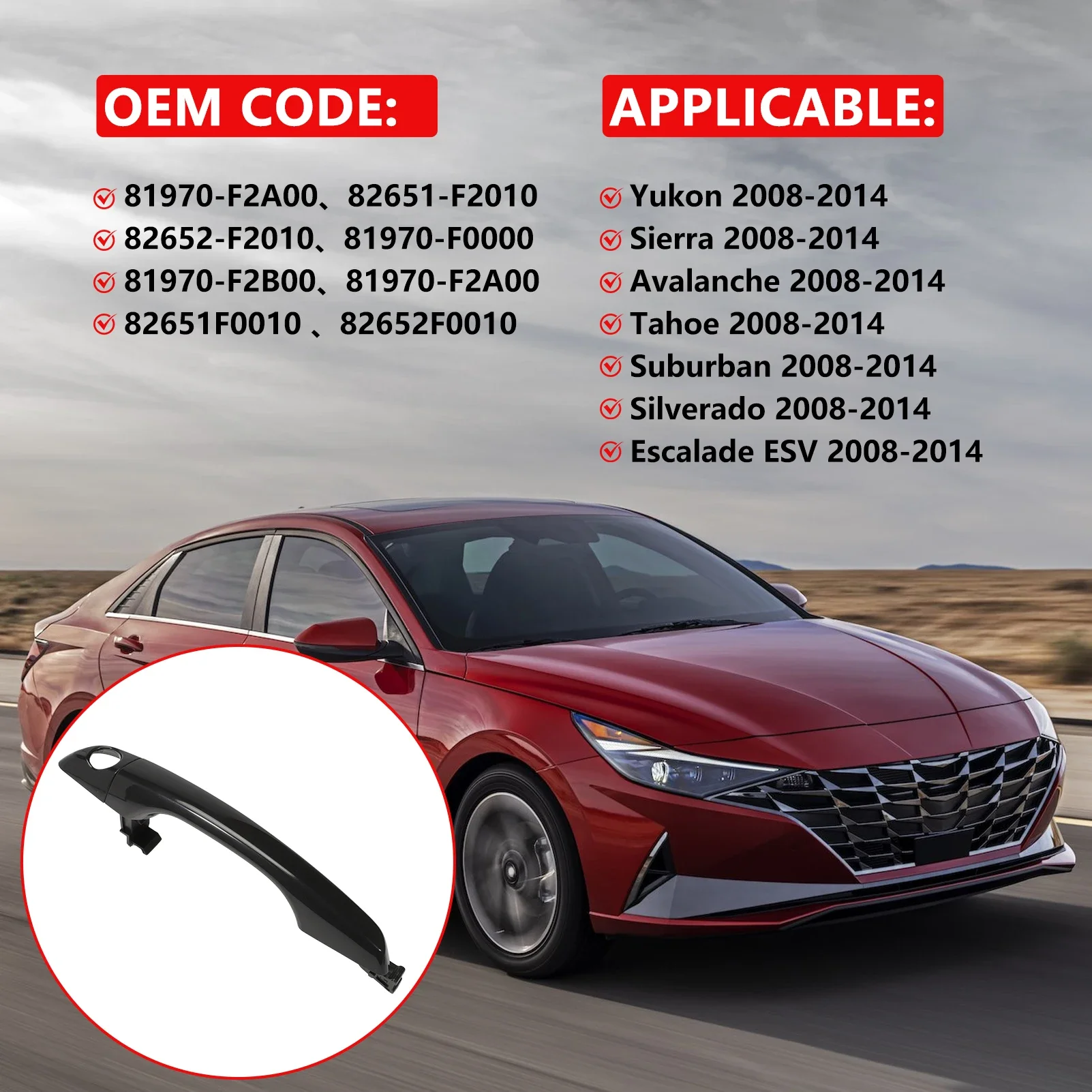 Hyundai Elantra 2017-2020 Door Handle Kit 5 Hyundai Elantra 2017-2020 Door Handle Kit - Image 5